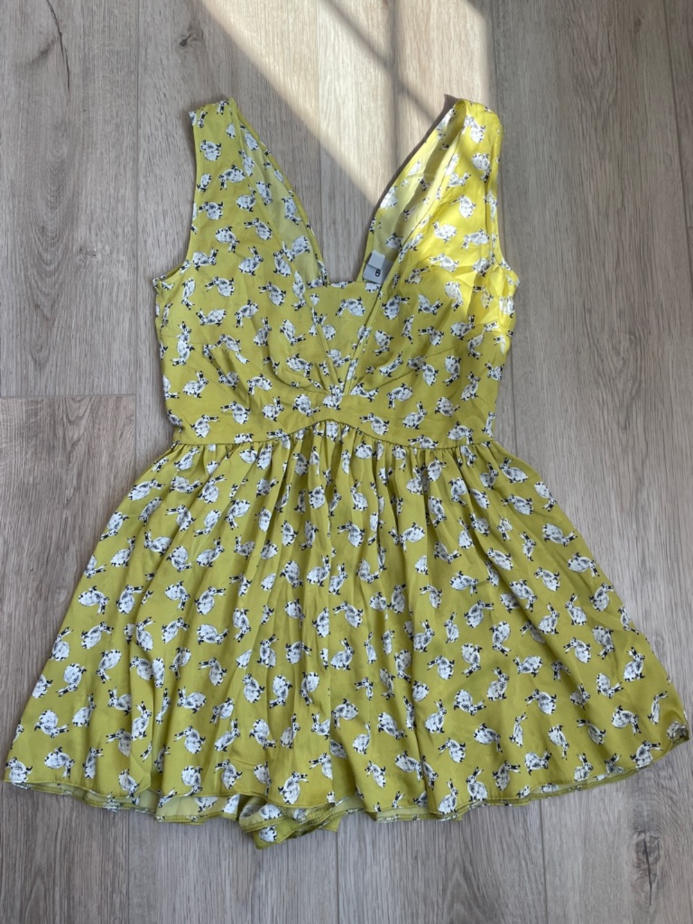ASOS Chartreuse Bunny Print Romper